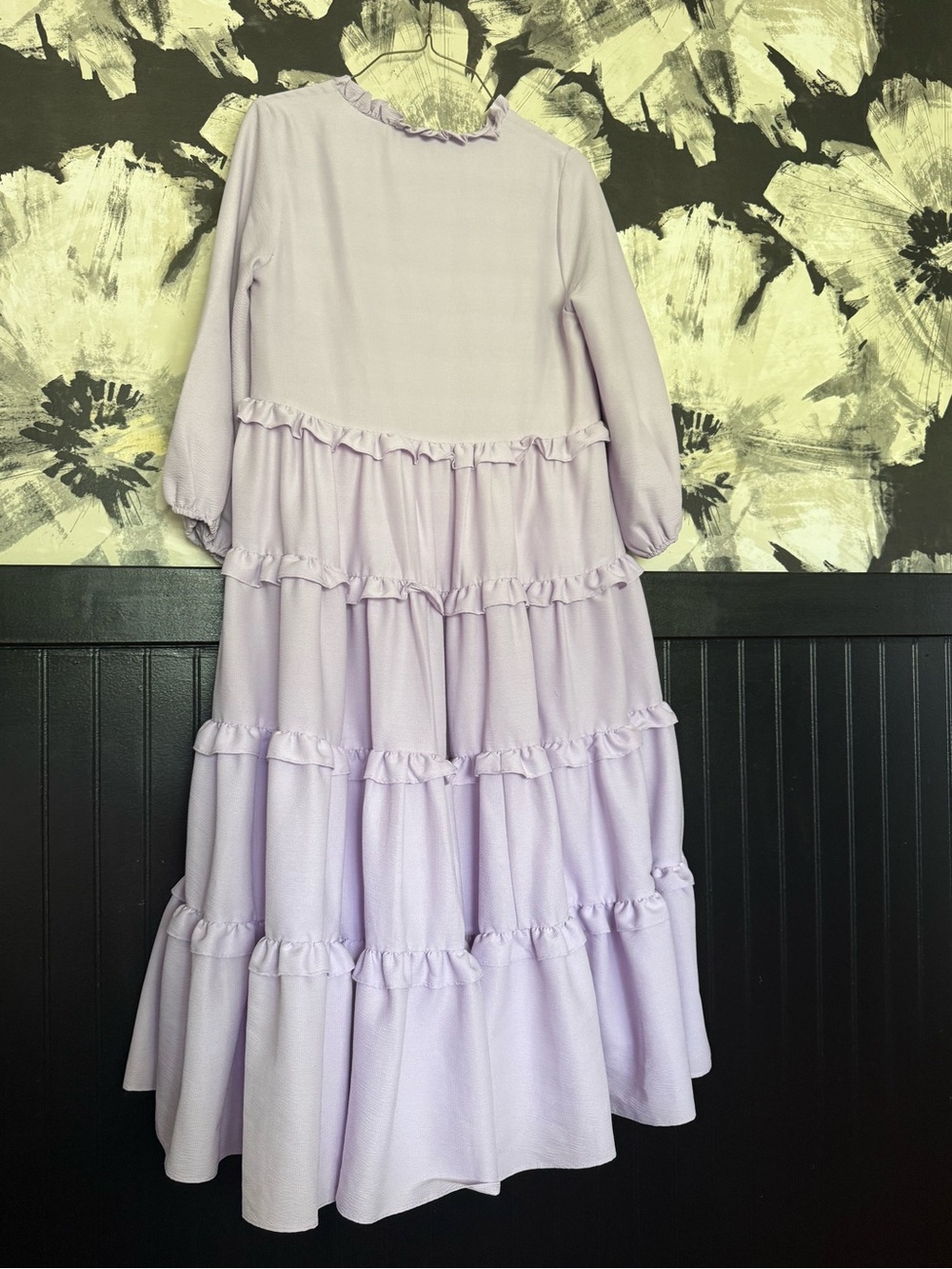 Dainty Jewells Lilac Tiered Midi Dress with Ruffle Detail - Picture 3 of 3